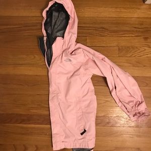 Girls XL light pink North Face rain jacket